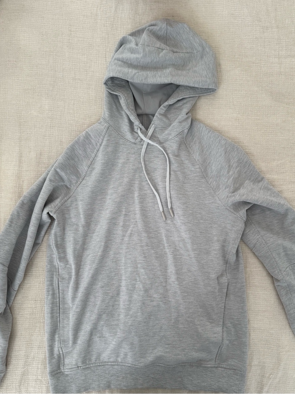 Light Gray Men's Lululemon Hooded Pullover Sweatshirt